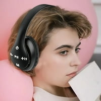 Слушалки за принси безжични Bluetooth слушалки сгъваеми прибиращи се макаронови цветни спортни слушалки, шумово-манкериране на микроергнономически дизайн---черно тег?