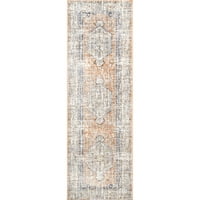 нулум Реколта Джаки цветен килим бегач, 2 '6 12', праскова