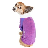 Pet Life ® Active 'Chewitt Wagassy' 4-посочен йога фитнес тениска с дълъг ръкав с дълги ръкави