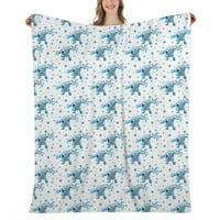 Замразено елза хвърляне на одеяло текстурирано твърд мек диван декоративно одеяло, флот c