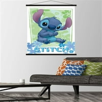 Disney Lilo и Stitch - Цветя стенен плакат с магнитна рамка, 22.375 34