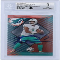 Tua Tagovailoa Miami Dolphins Автографирани Panini Limited Tribute Vets li- beckett фанатици, свидетели на автентична карта - фанатици автентични сертифицирани