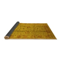 Ahgly Company вътрешен правоъгълник ориенталски жълти килими от индустриална зона, 5 '7'