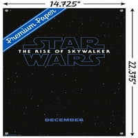 Междузвездни войни: Възходът на Skywalker - Logo Teaser One Leetly Sall Poster с бутални щифтове, 14.725 22.375