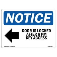 Знак за известие - Вратата е заключена след знака на ключовете на PM със символ