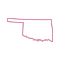 Oklahoma очертайте стикера Decal Die Cut - самозалепващо винил - устойчив на атмосферни влияния - направен в САЩ - много цветове и размери - ОК