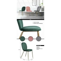 Комплект от Джул зелено кадифе покритие елегантни трапезария тапицирани столове