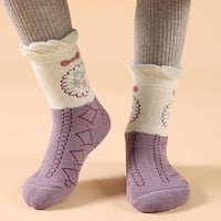 Женски чорапи деца бебешки чорапи се сгъстяват през есента на зимата топла комбинирана сладка цветна шарка чорапи