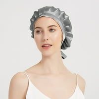 Holloyiver жени регулируема дълга коса Нощна шапка за домакинска работа и след капачка за раждане