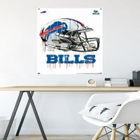 Buffalo Bills - Плакат за стена на капене с бутални щифтове, 22.375 34