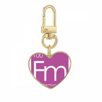 Кери Елементи Период Таблица Актинид Ferum Fm Gold Heart Keychain Metal Keyring притежател