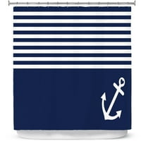 Завеси за душ 70 93 от Дианоче дизайни чрез органично насищане-морско синьо любов котва морски
