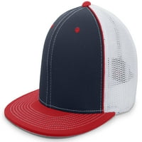 Тихоокеански шапки D-серия Trucker Flexfit Cap 4d Navy White Red S M