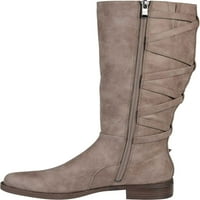 Колекция за жени за жени Carly Extra Wide Calf Knee High Boot Taupe Fau Leather M
