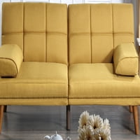 Sportaza горчица цвят полифибър секционен диван комплект мебели за хол мебели твърди дървени крака туфиран диван регулируем диван