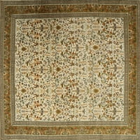 Ahgly Company Machine Wareable Indoor Rectangle Traditional Saddle Brown Area Rugs, 5 '7'