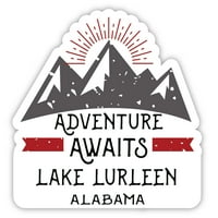 Езерото Лърлийн Алабама Сувенир Винил Стикер Приключение Очаква Дизайн