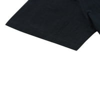 Мъжки риза на Canrulo Комплект копчета за памук с къс ръкав надолу небрежен хипи празнични плажни тоалети черни xxl