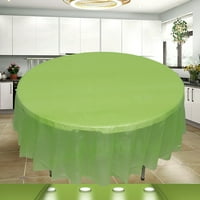 ruhuadgb кръгла покривка за обита за еднократна употреба PE водоустойчив по -дебел капак на масата за дома