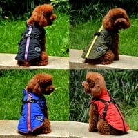 Keluoda Pet Dog Jacket Vest Waterproof Pless Fleece Топла палто за кученце котка зимно студено време облекло за облекло, черно