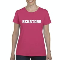 - Женска тениска с къс ръкав, до женски размер 3XL - сенатори
