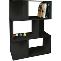 Way Basics Madison Book Case and Room Divider, Black