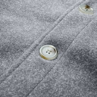 Бомбардировано яке за мъже зима сгъстяващ бизнес бизнес изсипва свободен цвят комфорт външен котлен с джобове с копче с копче