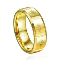 Волфрамов електрически златни лазерни пръстени за мъже жени шаблони Grooves годежен сватбени ленти