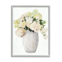 Ступел индустрии смесени цвете букет висока ваза флорални аранжимент Живопис сива рамка изкуство печат стена изкуство, дизайн от Патриша Пинто