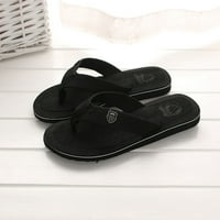 Мъжки летни джапанки Флайс Плажни сандали на закрито и на открито ежедневни обувки, черно