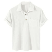 Authormvch поло ризи за мъже мъжки ежедневни Walf проверки тениска спускайте яка с къси ръкави ризи дамски върхове тъмно сиви