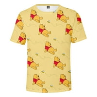 Тениска на Winnie Pooh Winnie Pooh Graphic Print с къси ръкави младежки тийнейджъри върхове ， тоалет родител-дете