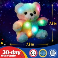 Електронна плюшена играчка със светла, зайска мечка пее песен пълнена кукла