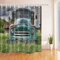 Farm House Дървена плевня с русик камион в горски полиестер тъкан завеса за баня, завеса за душ баня
