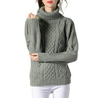Пуловер с дълъг ръкав Akiihool за жени Дамски сладък летен есен райе леки ежедневни модни зимни ореби пуловер върхове