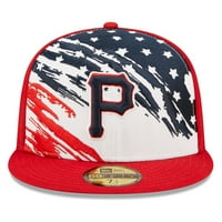 Мъжката нова ера Red Pittsburgh Pirates 4-ти юли на място 59fifty монтирана шапка