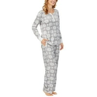 Nautica Women 2-Piece Lightweight Fleece Pajama Sleepwear Set