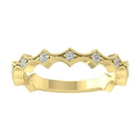 Araiya 14k Yellow Gold Diamond Band Ring, размер 7.5