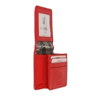 Karla Hanson Women RFID Leather Card Holder Wallet - Red