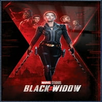Черна вдовица - Филмов плакат в рамка Marvel