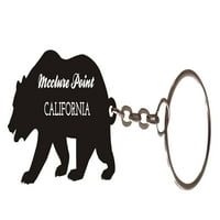 McClure Point California Souvenir Metal Bear Keychain