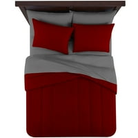 Основни елементи червено легло в чанта Утешител комплект с чаршафи, пълен