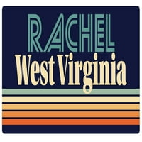Рейчъл Западна Вирджиния Винилов стикер Стикер ретро дизайн