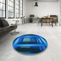 Ahgly Company вътрешен правоъгълник с шарени боровинки сини килими, 8 '12'