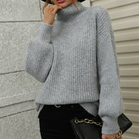 Детесбула плюс размер Дамски пуловери Нови пристигания на небрежни жени с дълъг ръкав, хлабав пуловер пуловер пуловер женска мода