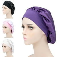 Ymheart сън шапка широка лента за глава еластична сатенена еластична шапка за капачка за коса за жена
