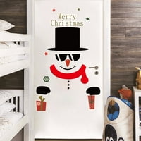 Kuluzego Коледа снежен човек самозалепващ празнична декорация карикатура за хладилник стикер