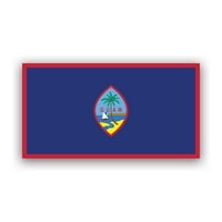 Стикер на знамето на Гуам Декал - самозалепващ винил - устойчив на атмосферни влияния - Произведено в САЩ - Държавна територия на Съединените щати на