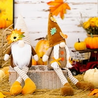 Есен гноми плюшени декорации за благодарност Тиквен гном кукла елф Autum