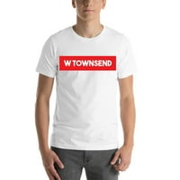 Супер червен блок W Townsend Памучна тениска с къс ръкав от неопределени подаръци